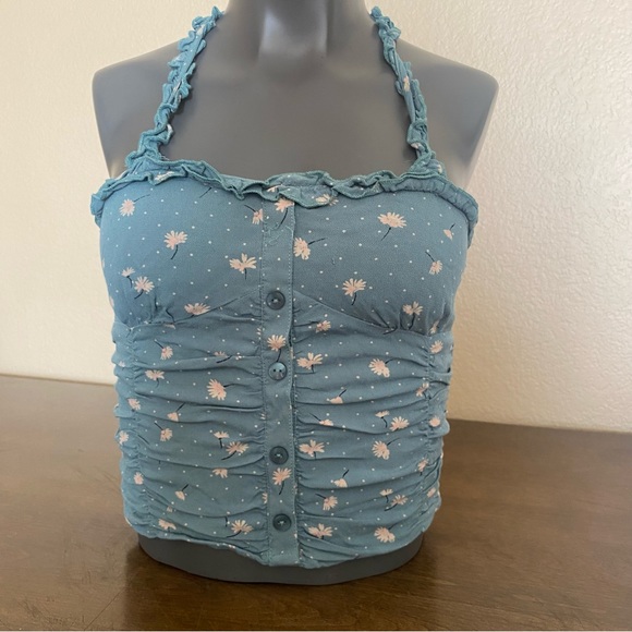 GREEN HALTER TOP - Picture 6 of 10